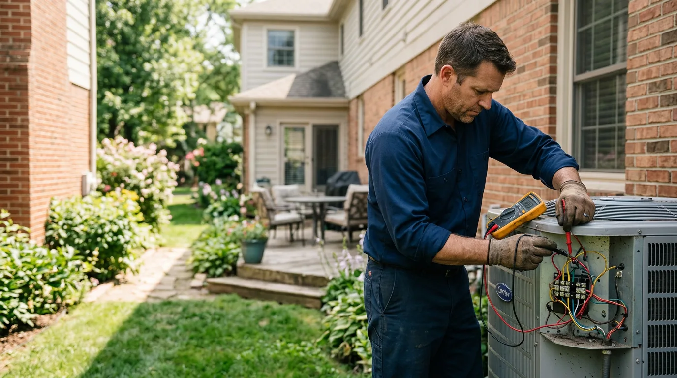 HVAC technician working near Tripoli, WI